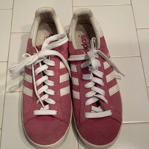 Adidas white with white stripe